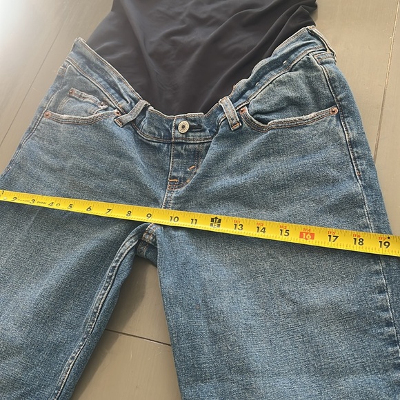 Abercrombie & Fitch Blue Maternity Jeans Hem Distressed - Picture 8 of 15